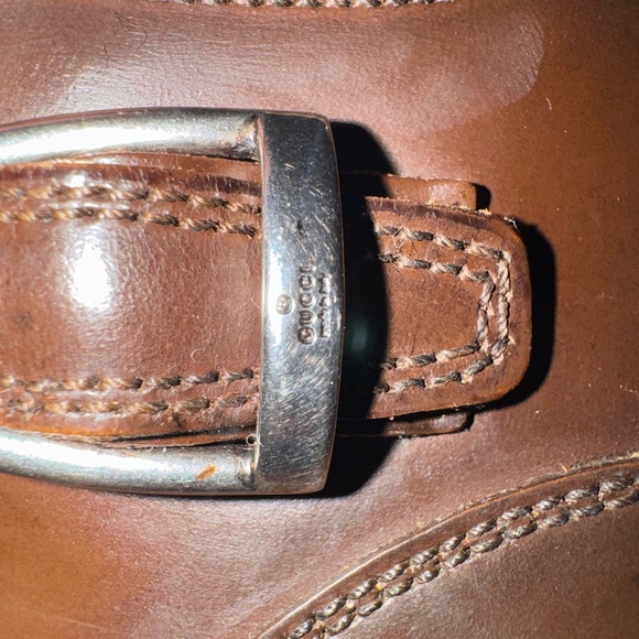 Gucci Dark Brown Braided Leather Monk Strap Oxfords - Picture 5 of 10